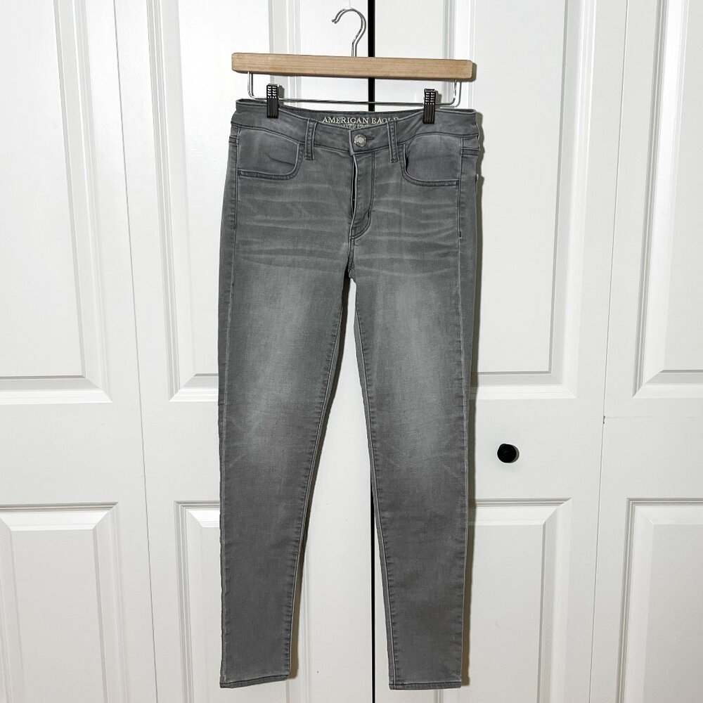 American Eagle Jeggings Sz 8, Grey Wash